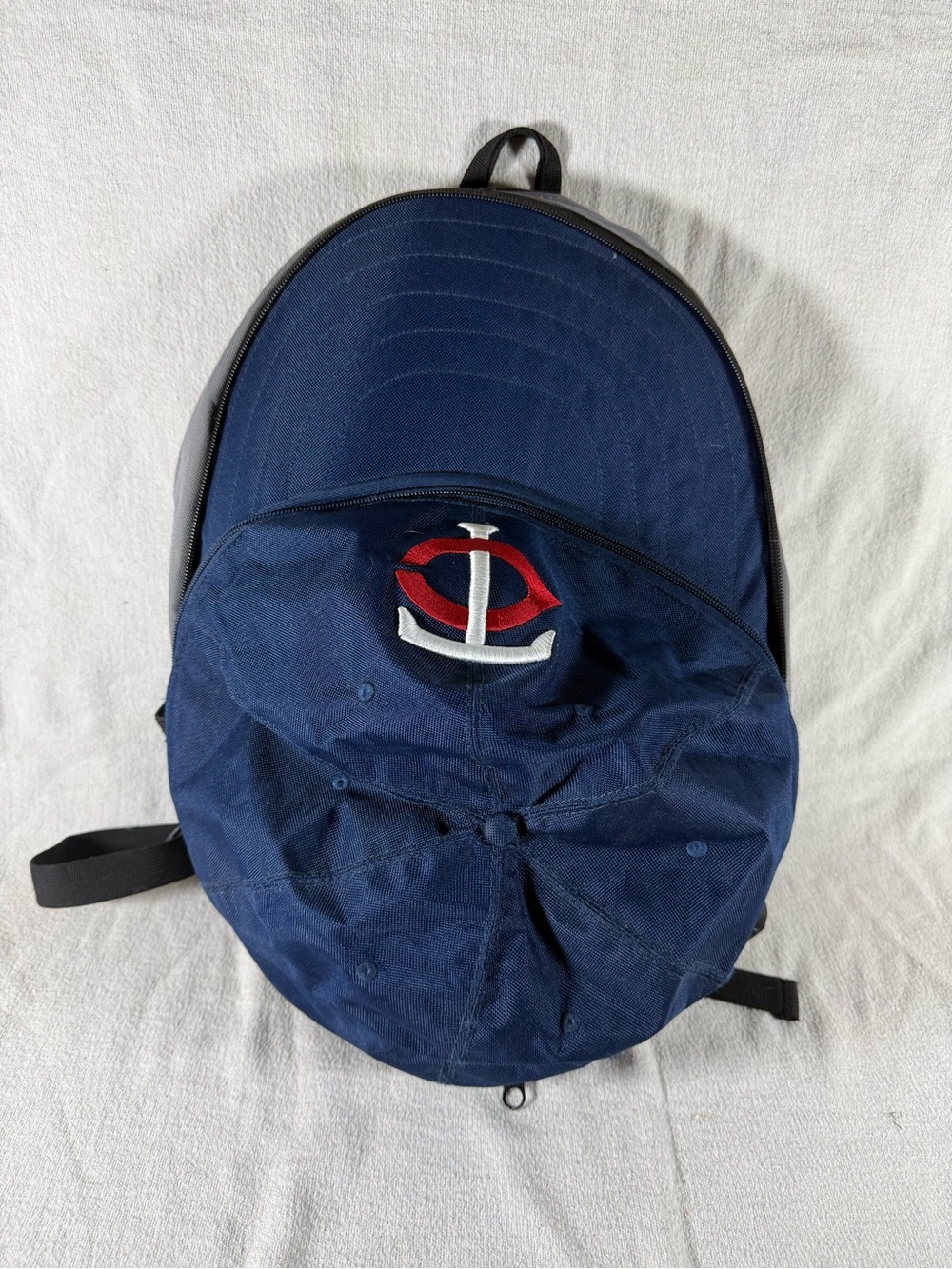 Genuine Merchandise MLB Minnesota Twins Navy Baseball Cap Backpack